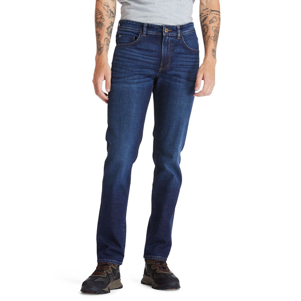 Pantaloni Timberland Barbati Bleumarin - Sargent Lake Slim Denim Jeans - Romania - HXDSJI703